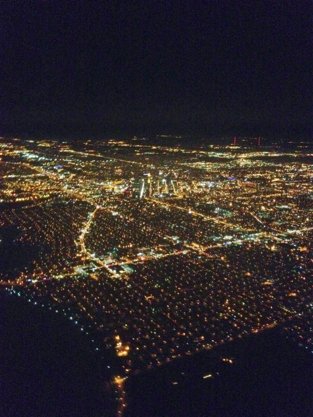 The lights of Minneapolis.
